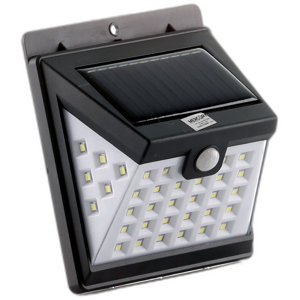 Aplique pared solar LED 2W IP44 con sensor Mercury