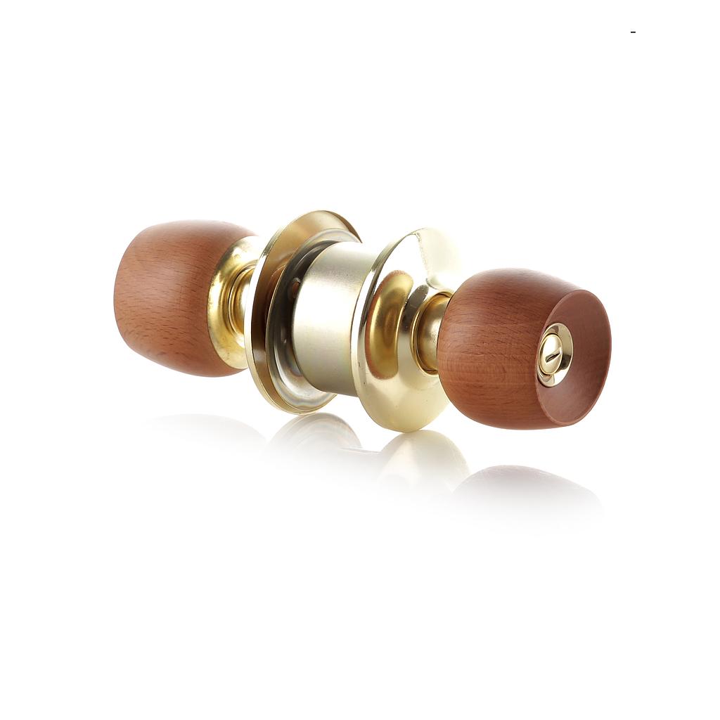 Cerradura baño pomo madera clara Mercury