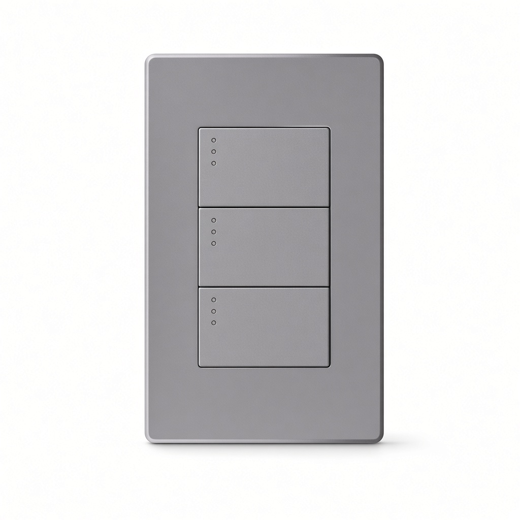 INTERRUPTOR TRIPLE MERCURY LINEA PLUS SILVER