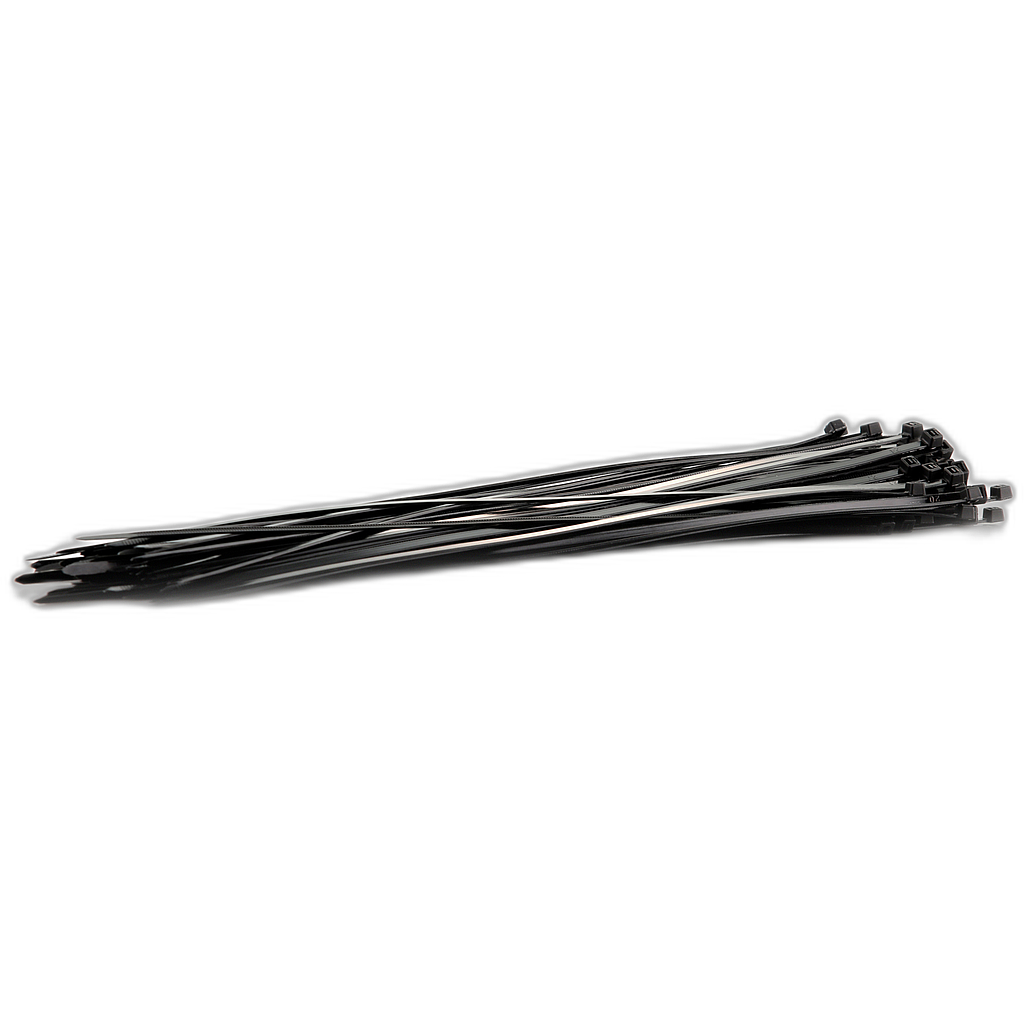 Correa amarre nylon 40cm x 5mm negro bolsa x100