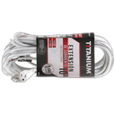Extensión Eléctrica Polo a Tierra 10m Cable Blanco