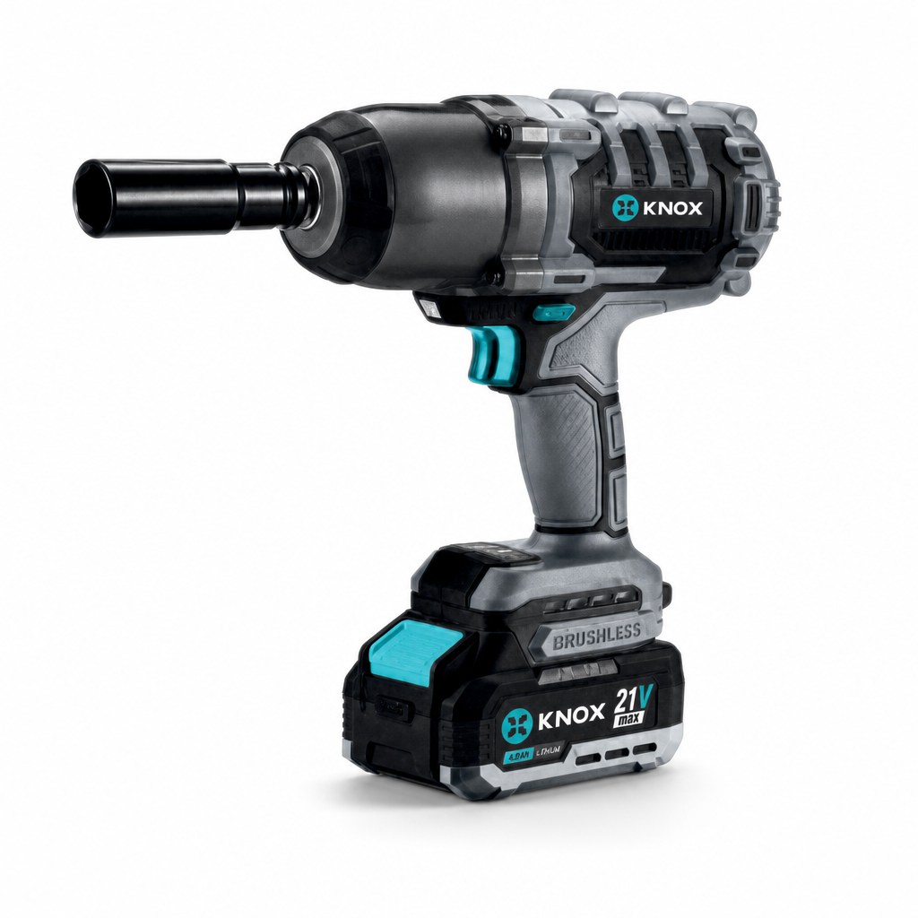 LLAVE DE IMPACTO INALAMBRICA 3/4" BRUHLESS 21V - 2800 RPM - 1.000 N.M KNOX