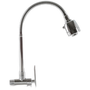 Llave lavaplatos pared -mt -cr cuello flexible Mercury