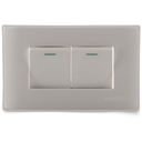 Interruptor doble incrustar conmutable Premium White Mercury 