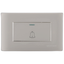 Boton Timbre incrustar sencillo Premium White Mercury