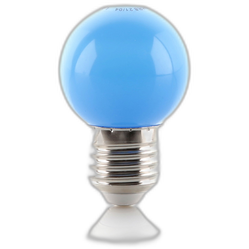 Bombillo LED E27 pinpon azul 1W