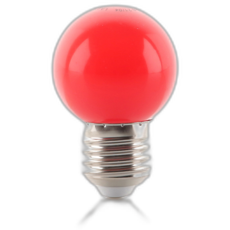 Bombillo LED E27 pinpon rojo 1W