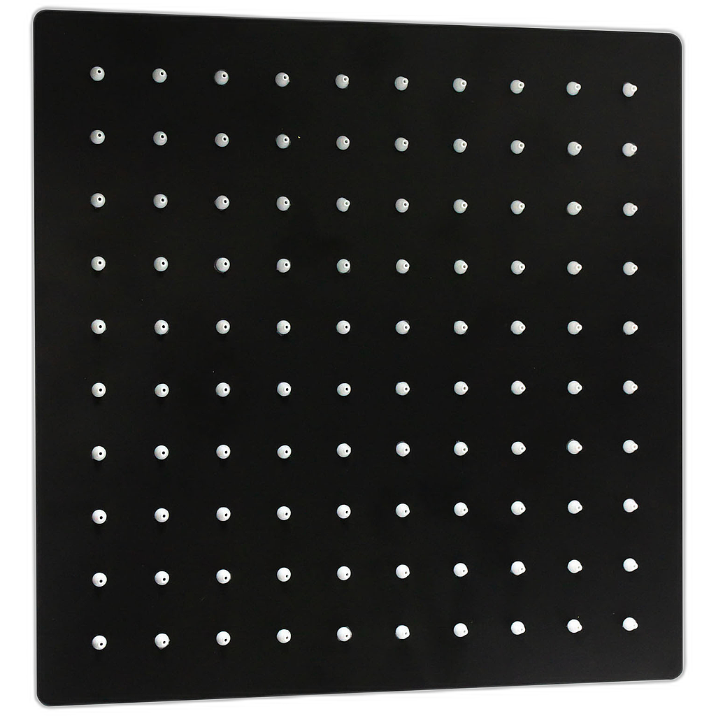 Ducha Ultradelgada Cuadrada Negra 10" Mercury