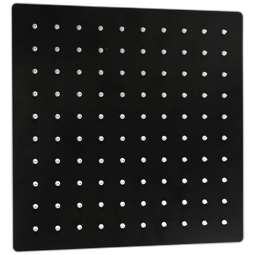 Ducha Ultradelgada Cuadrada Negra 12 Mercury