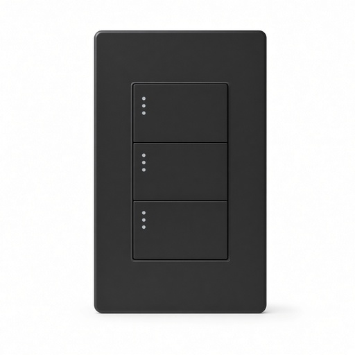 [ETI190] INTERRUPTOR TRIPLE MERCURY LINEA PLUS NEGRO