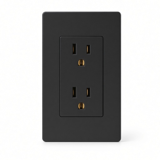 [ETI191] Toma doble polo t Mercury linea plus negro