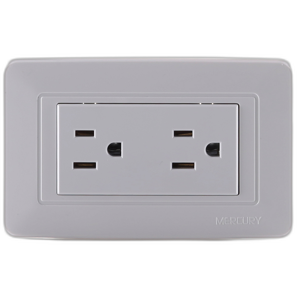 Toma doble polo tierra 118Z