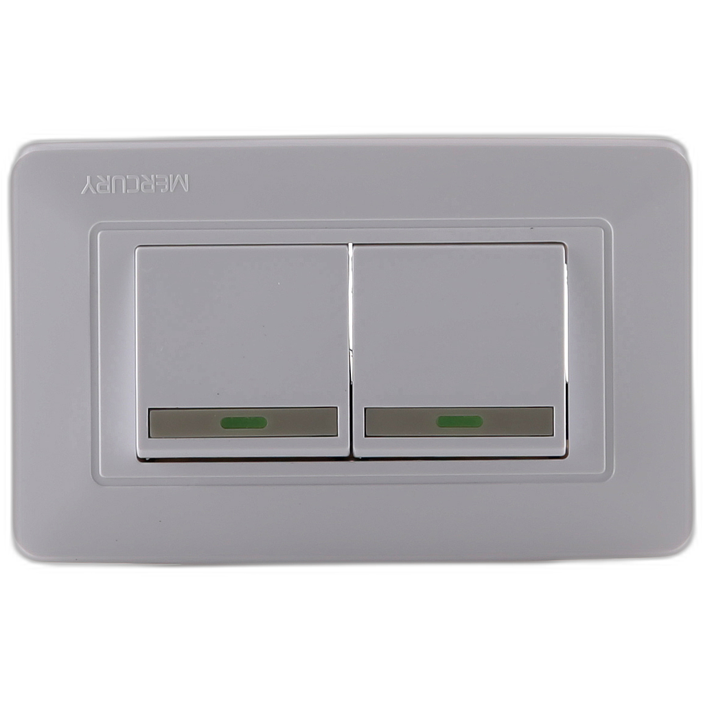 Interruptor doble incrustar conmutable Mercury 