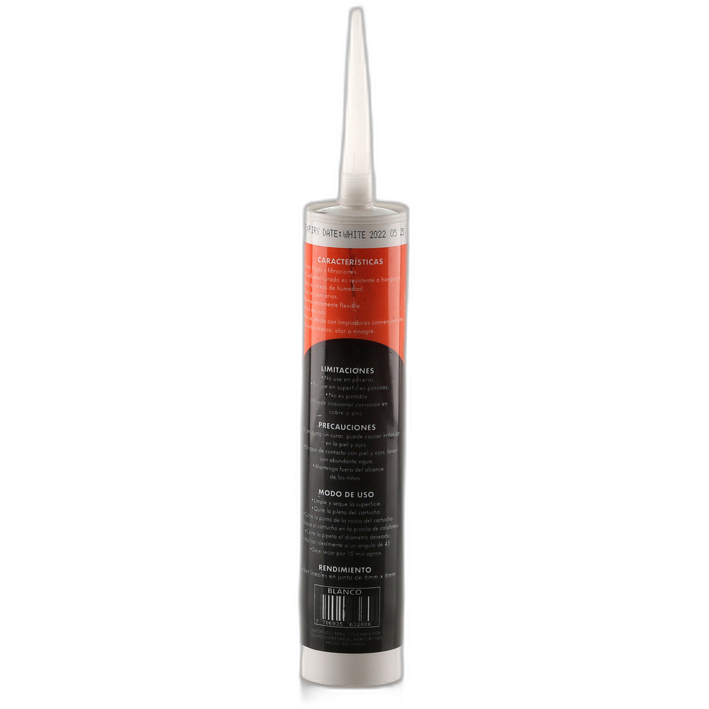 Silicona Antihongos tubo 280ml Blanca mercury