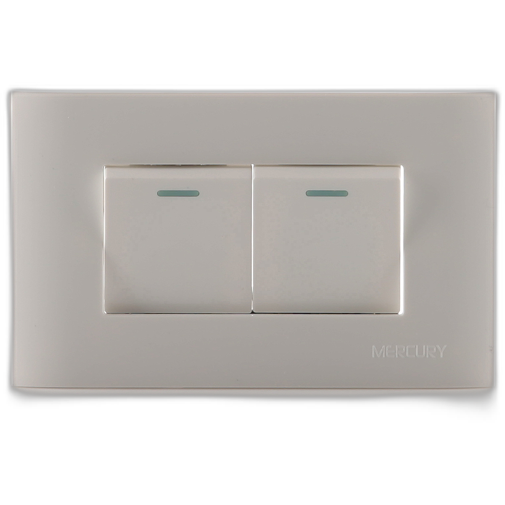Interruptor doble incrustar conmutable Premium White Mercury 