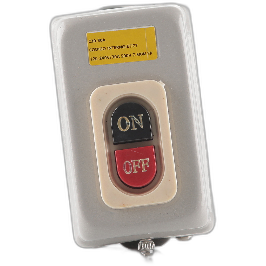 Interruptor push button on-off 30A 