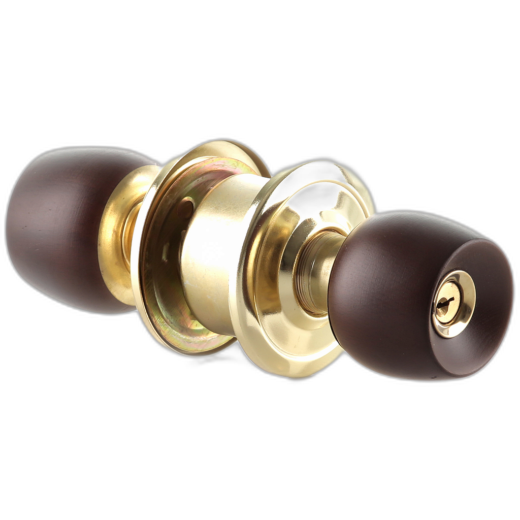 Cerradura alcoba pomo madera oscura Mercury