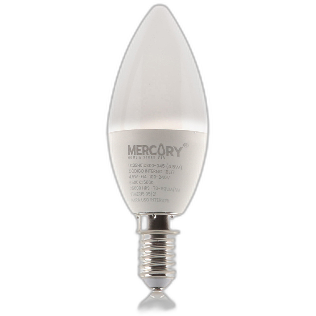 Bombillo LED vela E14 5W 6500K