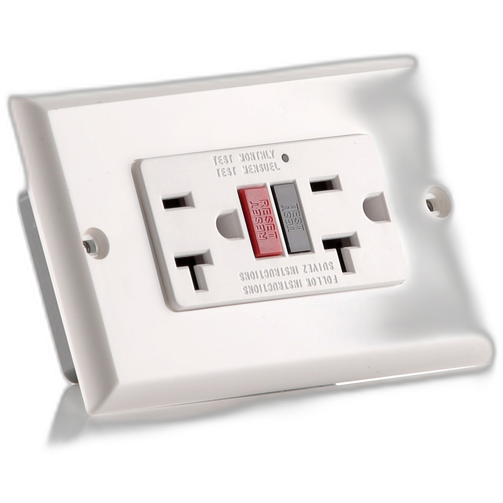 Toma doble GFCI 20A Blanca Mercury