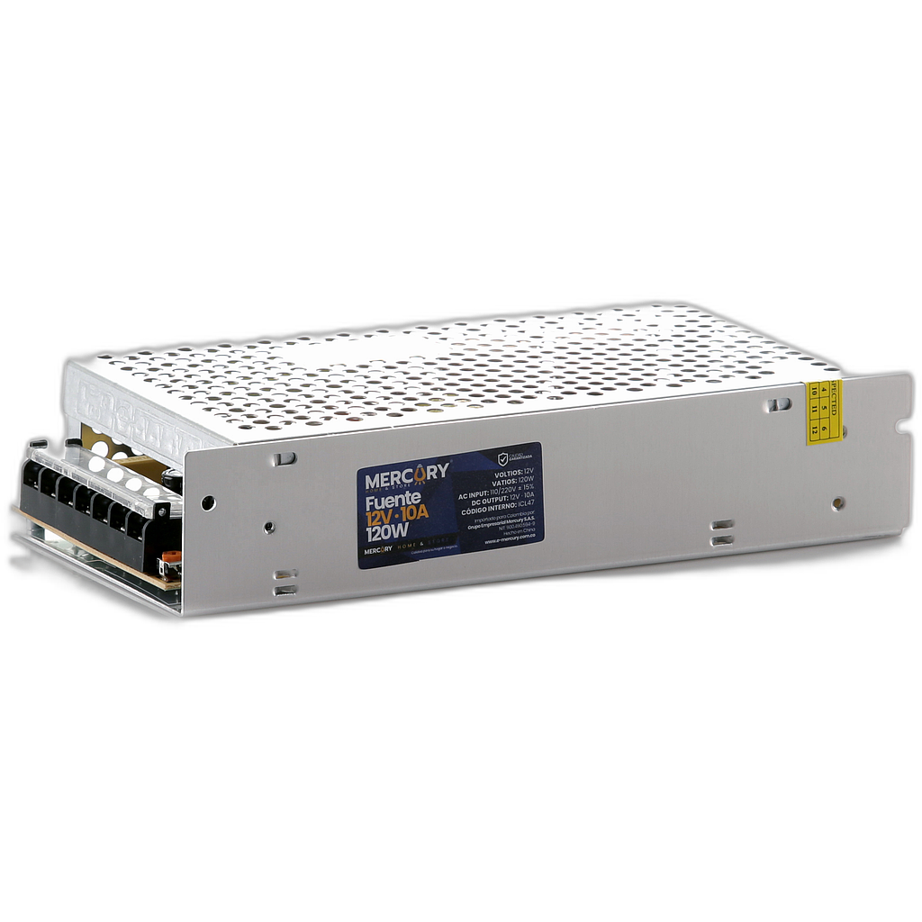 FUENTE 12V 10A 120W AC INPUT 110/220V
