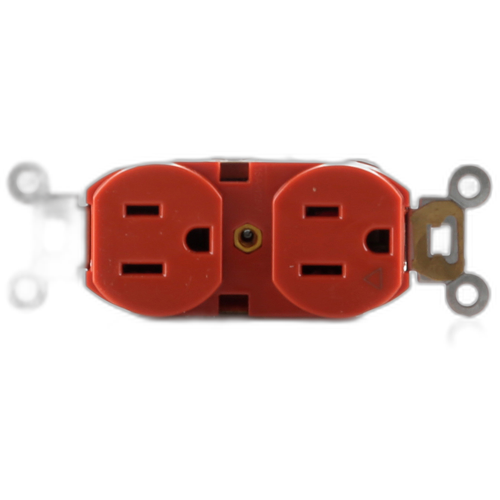 Toma doble incrustar hospitalaria naranja Mercury