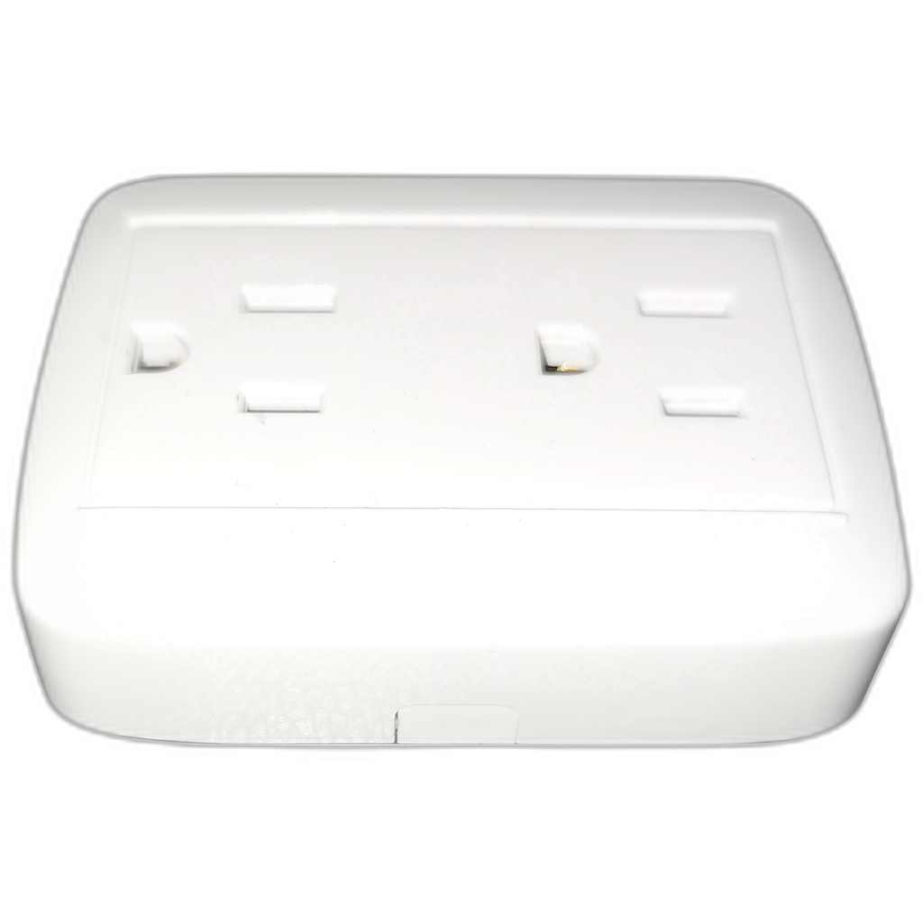 Toma doble Sobreponer polo a tierra basic blanco Mercury