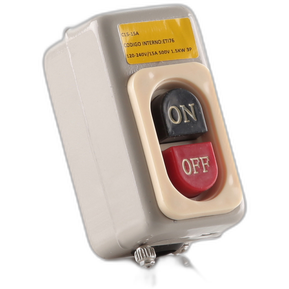 Interruptor Push Button ON - OFF 15A Mercury