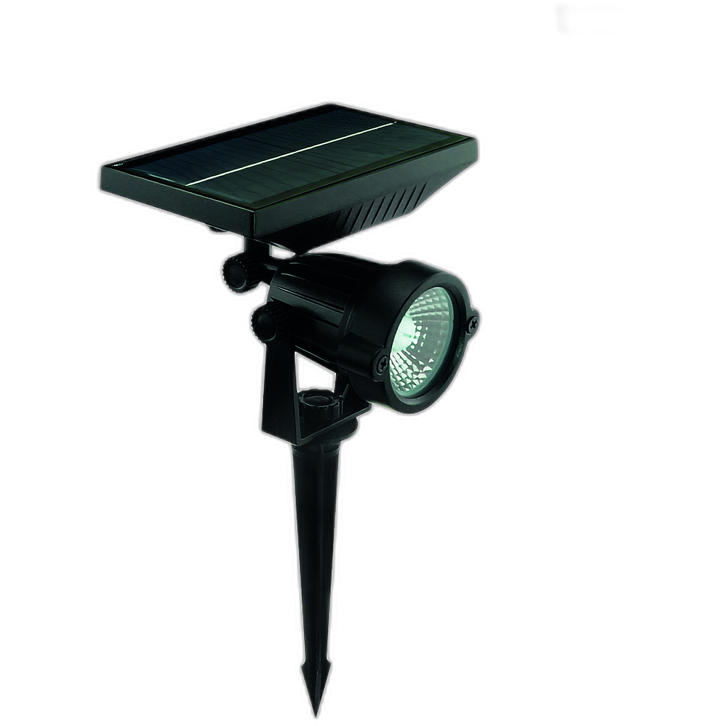 Lampara LED Solar estaca 5W 3000K/Negro Mercury