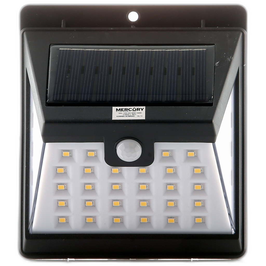 Aplique pared solar LED 2w 3000k IP44 con sensor