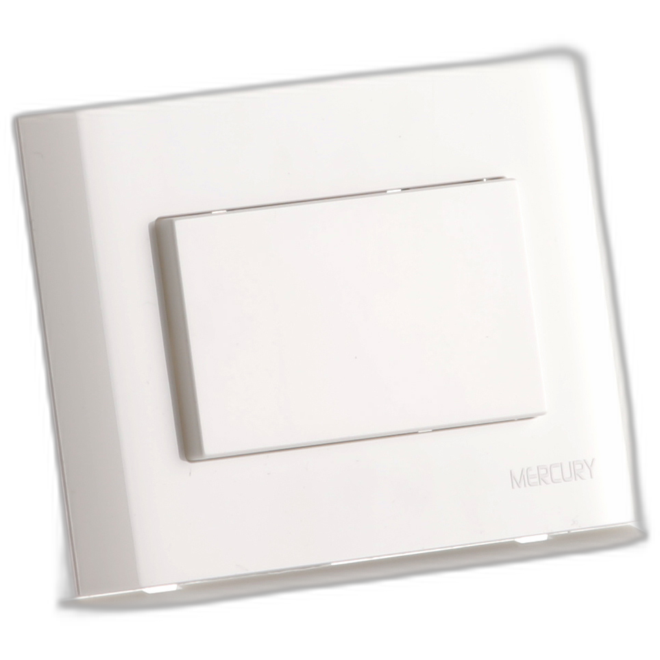 Placa Ciega Premium White Mercury