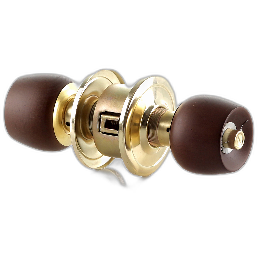 Cerradura baño pomo madera oscura Mercury