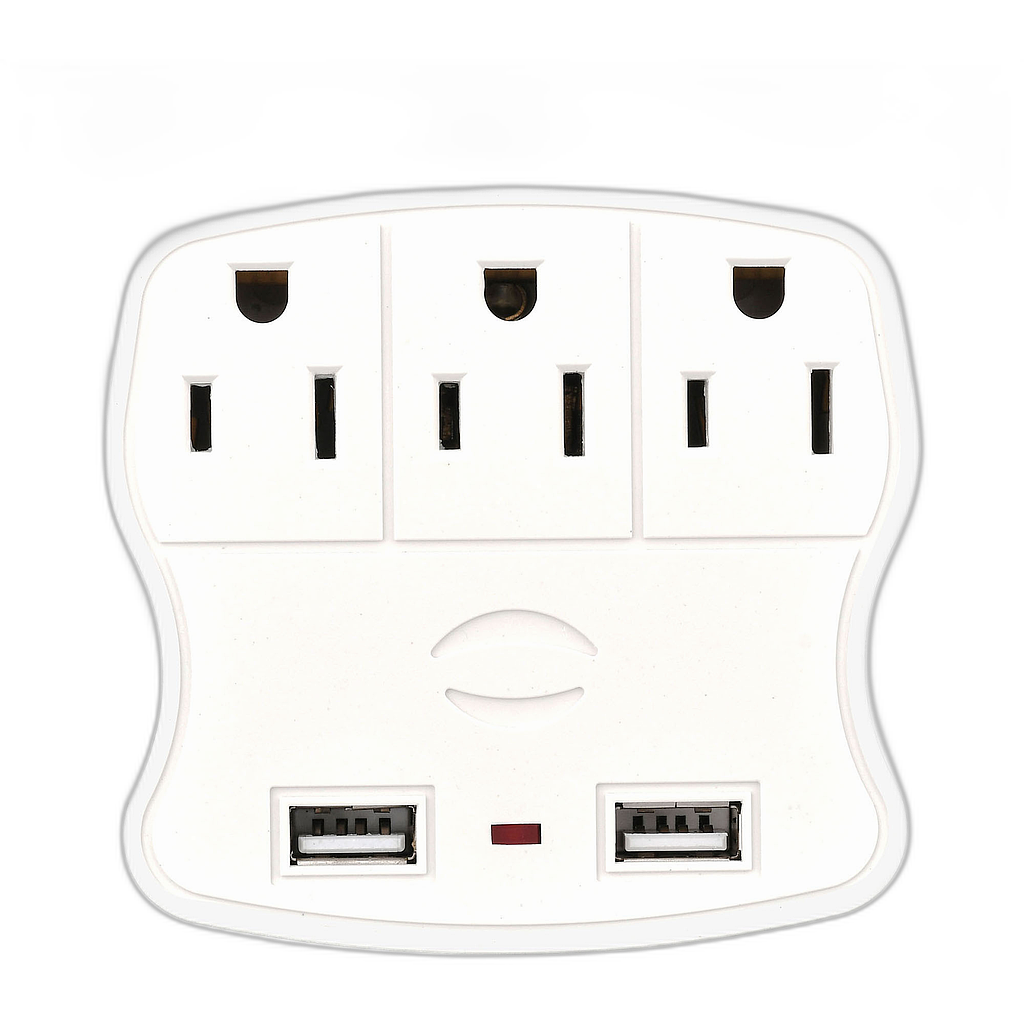 Multitoma 3 salidas + 2USB